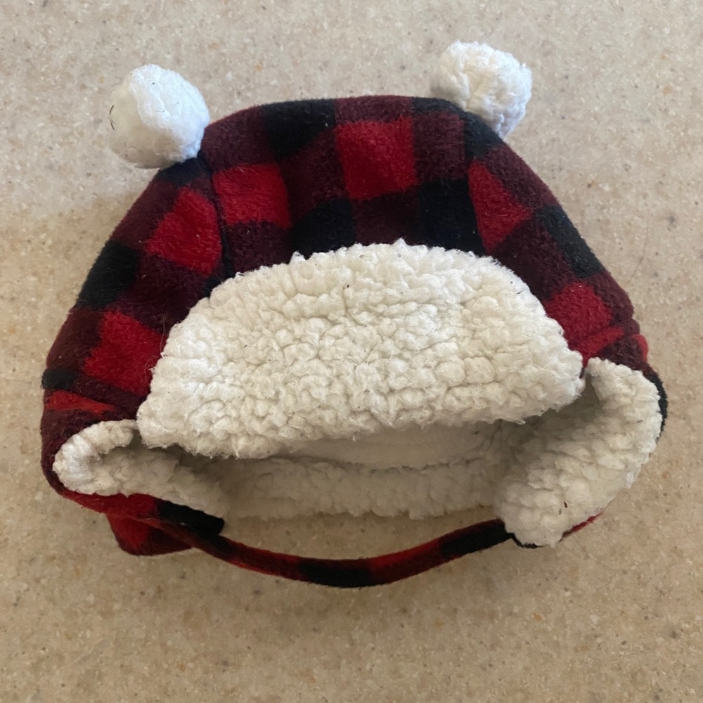 Baby boy buffalo check trapper hat
